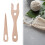 Πιρούνι πλεξίματος HOMYL2Pieces και κιτ ματιών Lucet, πλεκτό εργαλείο καφέ 7