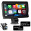Wireless Carplay Android Auto, Portable Touch Screen Automatic Multimedia Player, Car Stereo with Mirror Link/ 2