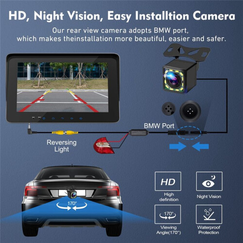 Wireless Carplay Android Auto, Portable Touch Screen Automatic Multimedia Player, Car Stereo with Mirror Link/ 2