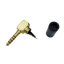 HIFI 4,4 mm Rechtwinkliger Stecker, 5-Poliger Symmetrischer Audio-Klinkenadapter für DIY-Ohrhörer und Kopfhörerreparatur