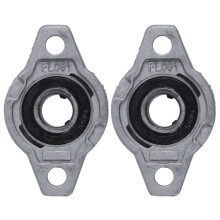 2X FL001 Zinc Alloy 12mm Bore Self Aligning Pillow Block Bearing Flange