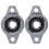 2X FL001 Alliage de Zinc 12mm Roulement A 1