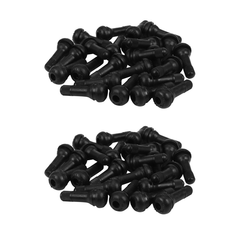 50Pcs Tr 413 Short Rubber Car Tubeless Vacuum Snap-In Tire Valve Stems Alloy 4711174057870