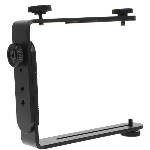 1Pack Black L-Shape Flash Light Bracket for Photography and Videography 2
