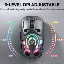 ONIKUMA DM02 Wireless Gaming Mouse Tri Model Hollowed-Out Long Endurance 1000Hz Polling Rate Game Mouse Gray