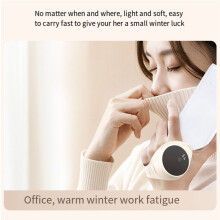 Electric Hand Warmers Heating Bracelet 2 in 1 Camping Pocket Hand Warmer Bracelet LCD Display Fast Heating-Beige