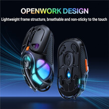 ONIKUMA DM02 Wireless Gaming Mouse Tri Model Hollowed-Out Long Endurance 1000Hz Polling Rate Game Mouse Black