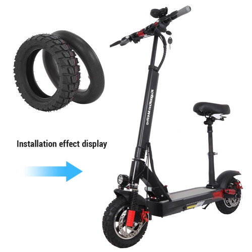 Pneu externo de borracha 255x80 de 10 polegadas compatível com scooter elétrica Kugoo M4 2