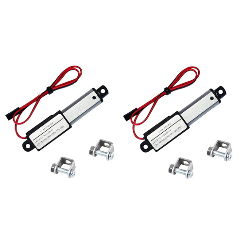 2X  Atuador Linear Elétrico - Curso de 1,2 Polegadas, 64N / 14,4 Libras, Velocidade de 0,6 Polegadas / S  Atuador de Movimento à Prova D'água