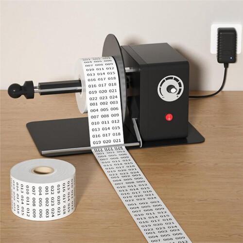 Automatic Label Rewinding Machine Electric Printer Addition Auto Reverse Machine Intelligent Labeling-US Plug 1