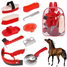 10 Pcs Horse Grooming Kit Horse Care Brushes and Cleaning Tools with Tote Bag
