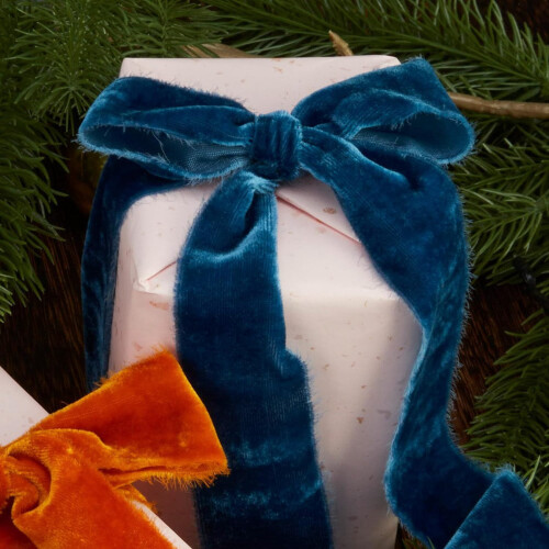 Βελούδινη Κορδέλα 1,6" x 3Yd, Ξεφτισμένες Ακατέργαστες Άκρες – για Στέφανα, 1