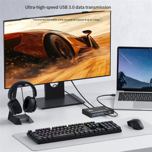 DPKVM  8K30/4K60/120Hz USB Mouse and Keyboard Sharing Host Printer Video Synchronization 1