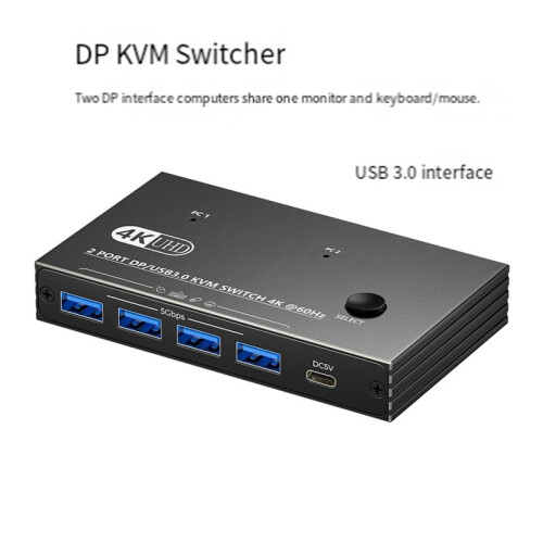 DPKVM  8K30/4K60/120Hz USB Mouse and Keyboard Sharing Host Printer Video Synchronization 2