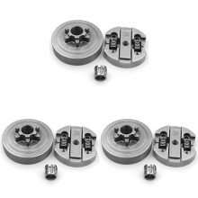 3X Clutch & Clutch Drum & Needle Bearing Fit for Chinese Chainsaw 2500 25CC