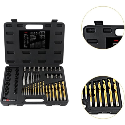 49x Extractor Kit Hand It Repair Screw Extractor Set Portable Case for Electronics Socket Screws 2