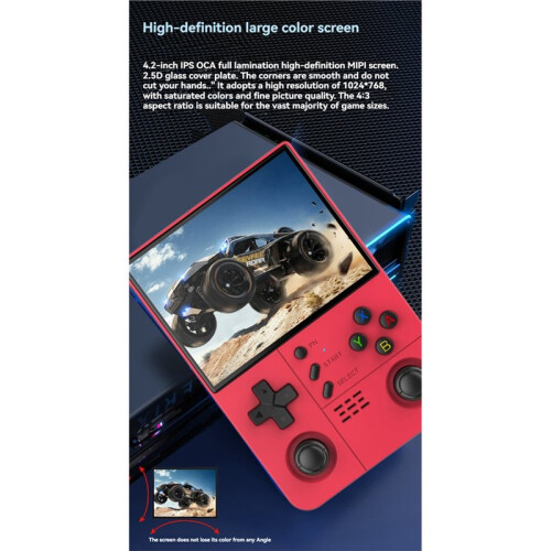 R40XX Pro MAX Handheld Game Console Open Source Retro WiFi Games Player 4.2 Inch HD IPS Screen Support 30+ Emulators E 2