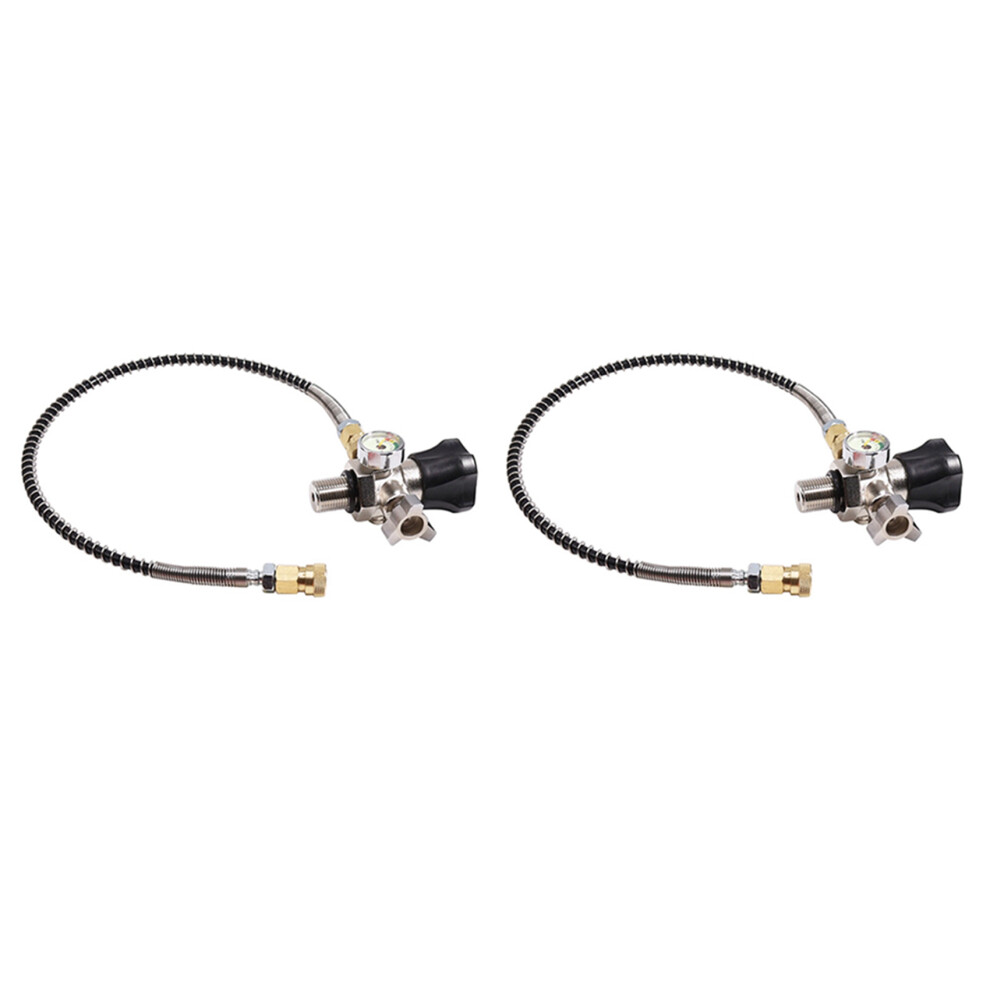 2Pcs M18x1.5 Thread 4500Psi Scba Valve Regulator Fill Station Hose For Pcp Air Tank 4712901412184