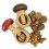 2pcs "Mushroom & Toadstool" Wooden Nutcracker Set Nut Shelling Tool, Multi-Functional Walnut Cracker 3