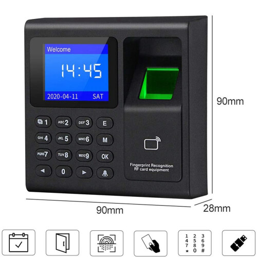 Biometric RFID Access Control System RFID Keypad USB Fingerprint System Electronic  Clock Attendance Machine 2