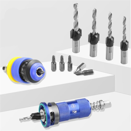 Limited Countersink Drill Set with Adjustable Depth Stop Counterbore Drill Bit Air Drill Clutch for Drilling 2