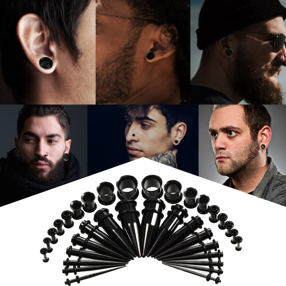 36-Piece Hypoallergenic Steel Taper Ear Kit