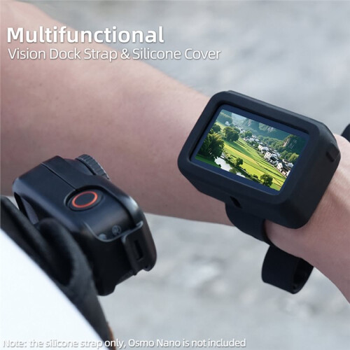 Étui de Protection en Silicone  pour  Osmo  Vision Dock - Support de Poignet Extensible pour Caméra D'Action 1
