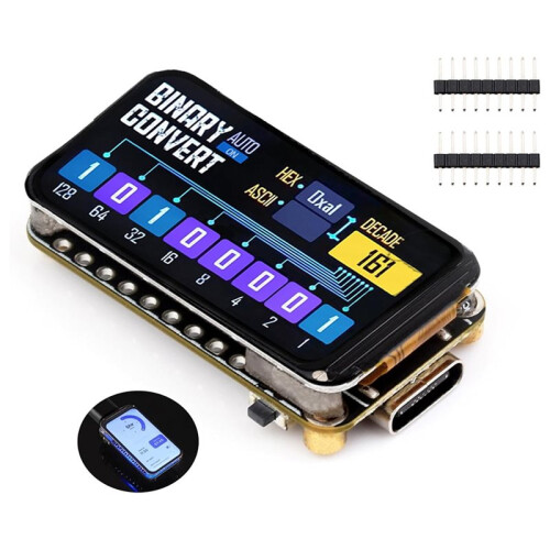 Placa de Desenvolvimento ESP32 C6 com Tela LCD de 1,47 Polegadas, 262 Mil Cores, Chip ST7789, Compatível com para , Wi-Fi 6/BT Integrado, Porta 1