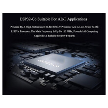 Carte de Développement ESP32 C6, Écran LCD Couleur 262 000 ST7789 de 1,47 Pouce pour , WiFi 6/BT Intégré, Port /LED RVB