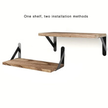 Elegant Wooden Wall-Mounted Storage Shelf for Bathroom, Bedroom, and Living Room