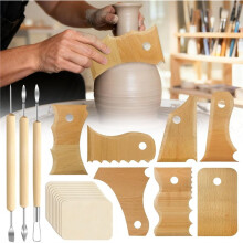 Professional Pottery Ribs and Trimming Tools: for Ceramic Sculpting and Finishing in Studio -Polishing Paper for Artists