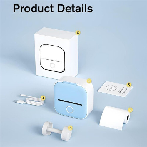 Print Pod Sticker Printer,  Pocket Printer, Inkless Sticker Printer Portable  Thermal Printer with Print Paper 2