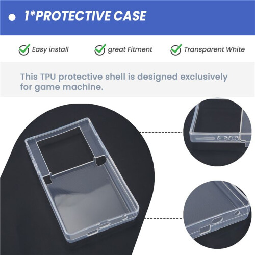 Silicone Sleeve for Analogue Pocket/AP Handheld Game Console Protective Case Translucent White 2
