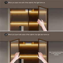 Door Sensor Control DC12V-24V Double Side Induction for LED Strip /Bar Light Cabinet Wardrobe Closet Cupboard B