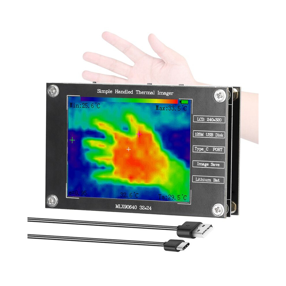 Portable Thermal 2.8inch Imager Small Thermal Imaging Camera Support Maximum Minimum Center Temperature Measurement