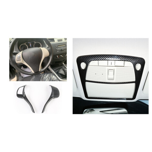 Car Steering Wheel Panel Button Cover Trim with Car Front Reading  Light Lamp Frame Cover Trim Sticker 1