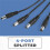 1 to 4  Power 4-Port Splitter Adapter Adaptor Cable CCTV Camera 4