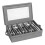 Silverware Storage Box,Flatware Organizer with Zipper Lid, 5 Compartment Cutlery Case with Adjustable Divider and Handle 1