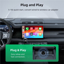 Adaptador Inalámbrico CarPlay para Android Auto 2 en 1 para Coches con Cableado de Fábrica, WiFi de 5,8 GHz, 5.2, Conectar y Usar.