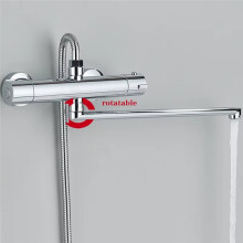 Rubinetto Doccia, Valvola Miscelatrice, Rubinetti Termostatici, Miscelatore per Doccia, Miscelatore per Bagno, Rubinetto per Vasca con Maniglia