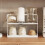Home Desktop Double-Layer Cup Holder, Upside-Down Drain Rack for Tea Sets, Teacups, and Water Cups. 5