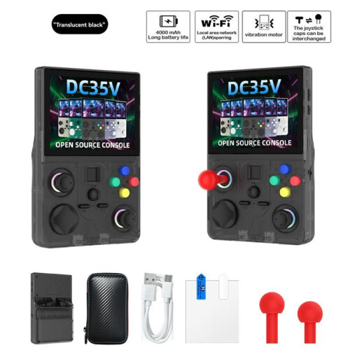 DC35V Retro Handheld Game Console 3.5Inch IPS Screen Pocket Video Player Replaceable Joystick Supports 30+ Emulators A 1