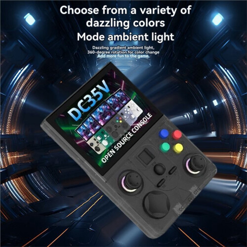DC35V Retro Handheld Game Console 3.5Inch IPS Screen Pocket Video Player Replaceable Joystick Supports 30+ Emulators B