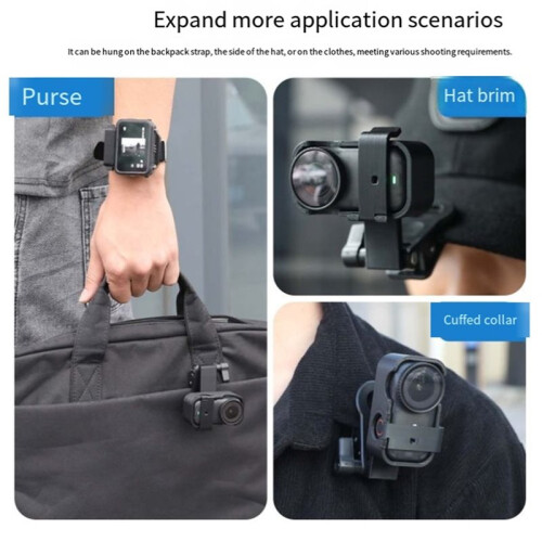 Magnetic Backpack Collar Clip for  OSMO  Thumb Camera - Supports Horizontal and Vertical Shooting 2