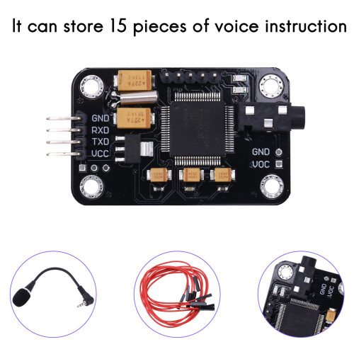 Voice Recognition Module With Microphone Dupont Speech Recognition Voice Control Board For  Compatible 2