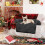 Pluche gebogen hondenmand, medium, 41"x37" 5