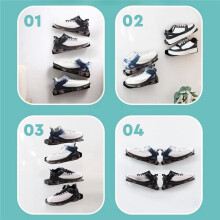 Expositor de Zapatos de Acrílico para Pared, Expositor de Zapatillas de Tacón Alto, Altura Ajustable.