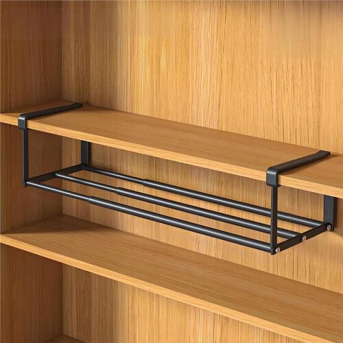 1 Pack Expandable Shoe Rack Under Cabinet Telescopic Shelf Adjustable Hanging Shoe Rack Organizer 2