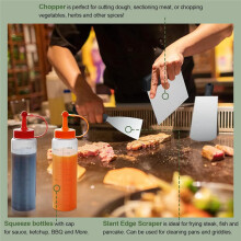 35PCS Griddle Accessories Kit, Flat Top Grill Accessories Set, Grill Spatula Set with Spatulas, Basting Cover, Scraper