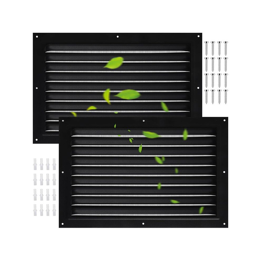 2 Pcs Attic Vent 8X12inch Metal Shed Vents Louver Vent Grille Gable Vents With Screen Mesh For Indoor Outdoor Garage 4713038419862